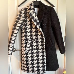 NVLT Colorblock Plaid Houndstooth Coat Jacket XS 0-2 Anthropologie NWT